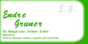endre gruner business card