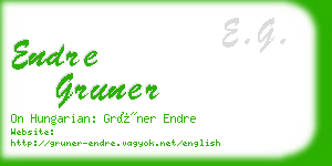 endre gruner business card